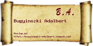 Bugyinszki Adalbert névjegykártya